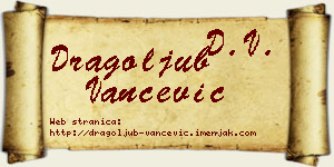Dragoljub Vančević vizit kartica